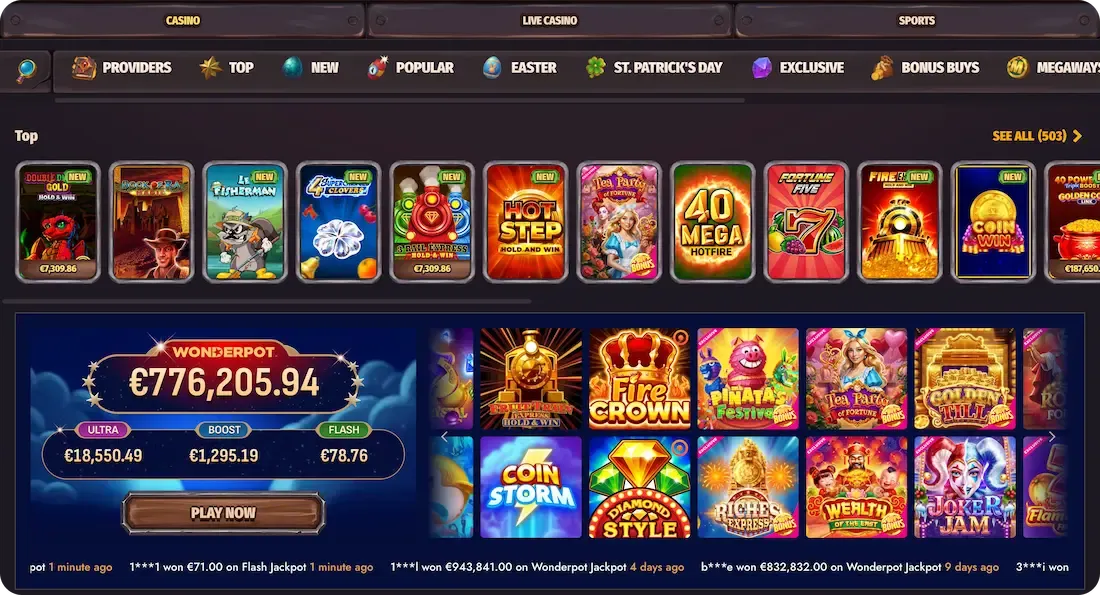 crazytower casino slots